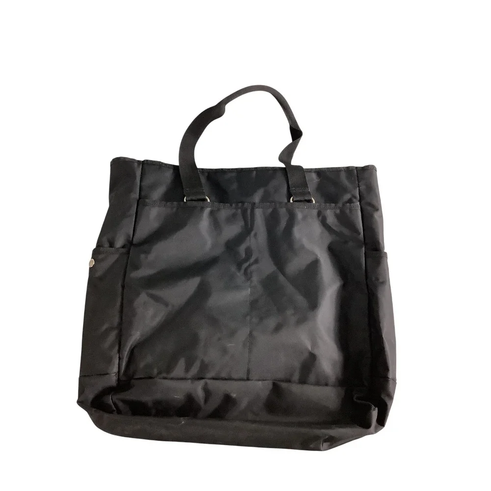 Kenneth Cole New York Black Nylon Tote Bag Shoulder Travel Commuter Multi-Pocket